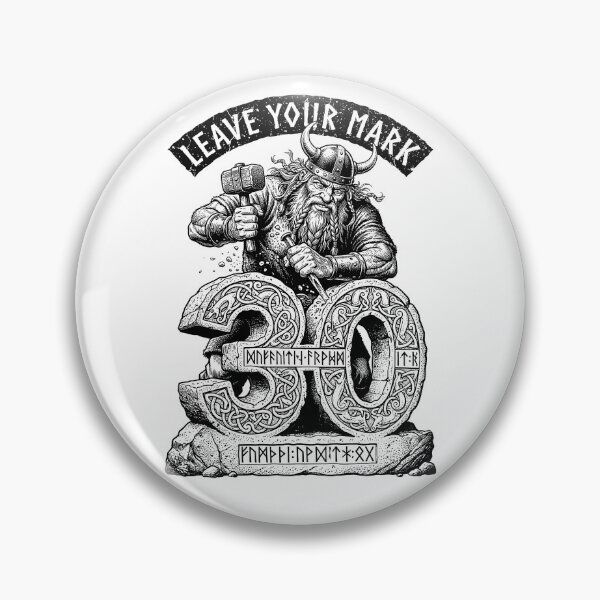 Item preview, 30th Birthday Viking Old Man Runestone Funny Norse Warrior designed and sold by GrandeDuc.