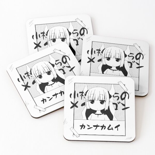 Kanna Kamui Manga Style Coasters (Set of 4)