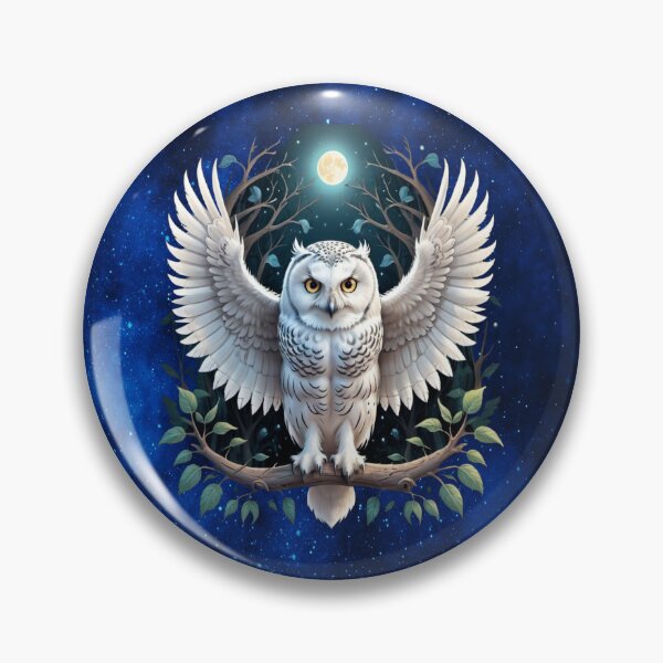 Item preview, Enchanted Snow Owl – Moonlit Forest Spirit Guardian designed and sold by MysticOzzy.