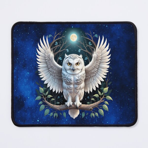Item preview, Enchanted Snow Owl – Moonlit Forest Spirit Guardian designed and sold by MysticOzzy.
