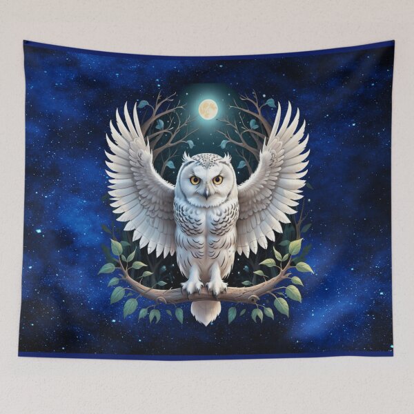 Item preview, Enchanted Snow Owl – Moonlit Forest Spirit Guardian designed and sold by MysticOzzy.