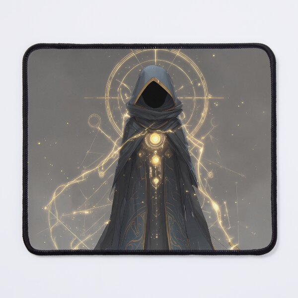 Item preview, Goldsigil Oracle – Anime Hooded Mage with Halo Circuit designed and sold by NeonHorizon Studio.