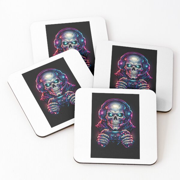 Item preview, Cyberpunk Gamer Skull with Headset and Controller – Neon Gaming T-Shirt Design designed and sold by irfanshikh.