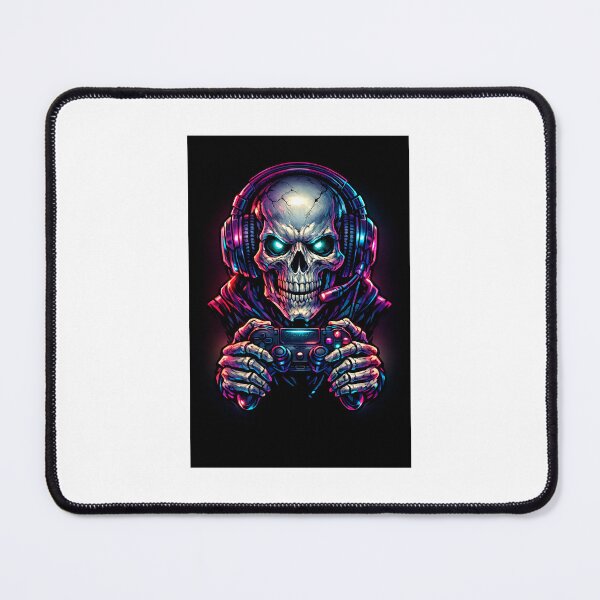 Item preview, Cyberpunk Gamer Skull with Headset and Controller – Neon Gaming T-Shirt Design designed and sold by irfanshikh.