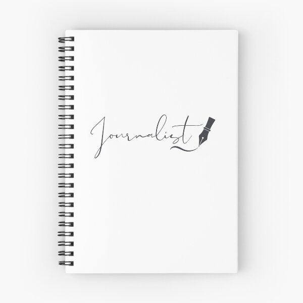 Item preview, Journalist Fountain Pen Script – Charcoal Ink Writing Design designed and sold by PKDWriterMerch.