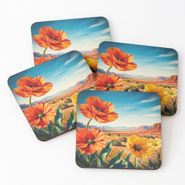 Item preview, Magical Desert Blossoms in Vibrant Color Flow designed and sold by FotoworldEdel.