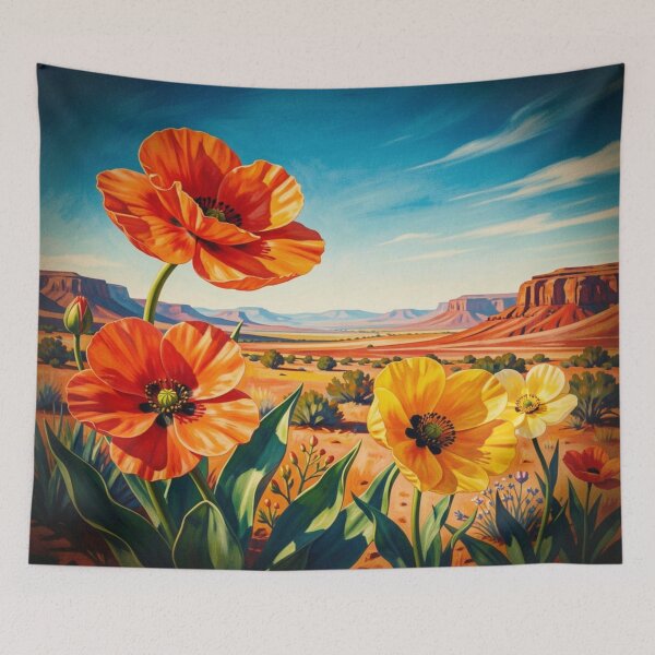 Item preview, Magical Desert Blossoms in Vibrant Color Flow designed and sold by FotoworldEdel.