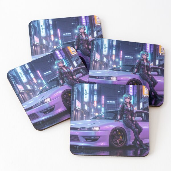 Item preview, Violet Drift: Cyberpunk & Anime Aesthetic designed and sold by JDMTokyoStore.