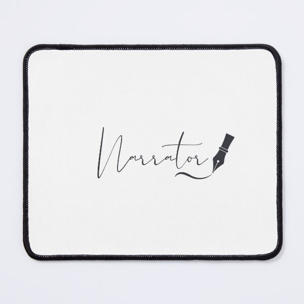 Item preview, Narrator Fountain Pen Script – Charcoal Ink Writing Design designed and sold by PKDWriterMerch.