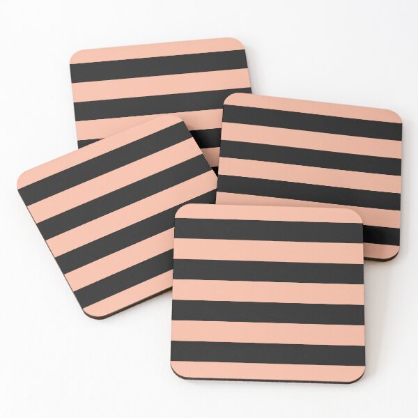 Item preview, Striped Black And Peach Pattern designed and sold by pattern-archive.