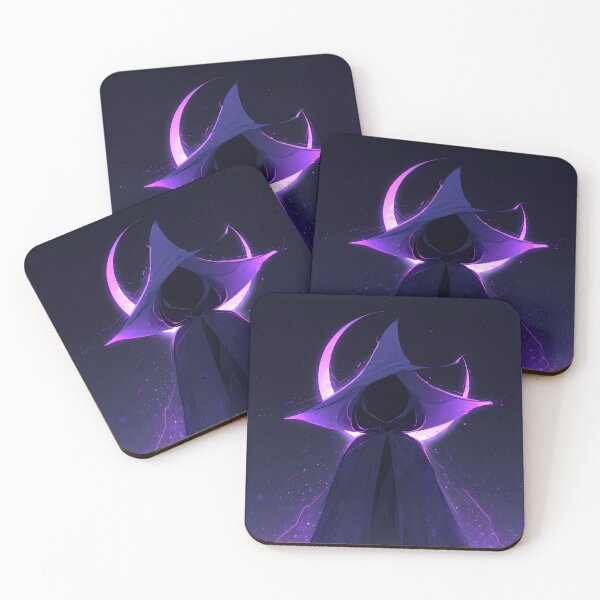 Item preview, Crescent Void Witch – Neon Purple Halo Silhouette designed and sold by NeonHorizon Studio.