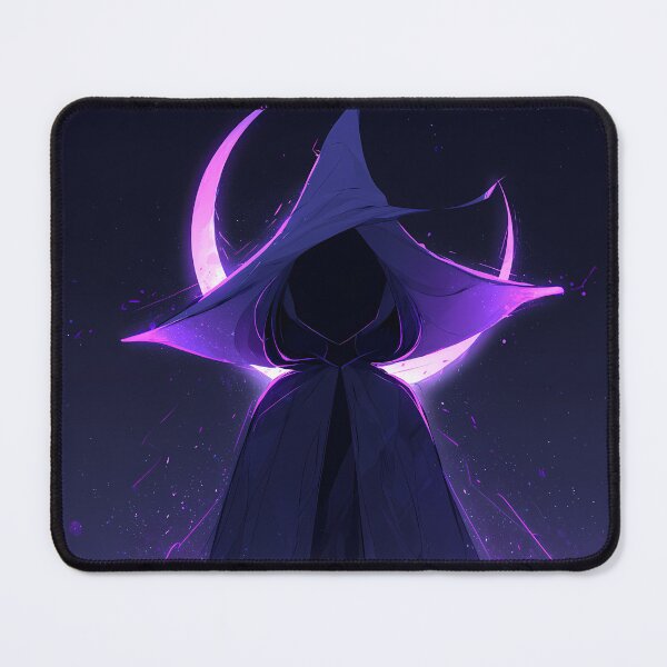 Item preview, Crescent Void Witch – Neon Purple Halo Silhouette designed and sold by NeonHorizon Studio.