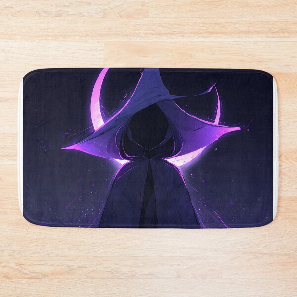 Item preview, Crescent Void Witch – Neon Purple Halo Silhouette designed and sold by NeonHorizon Studio.