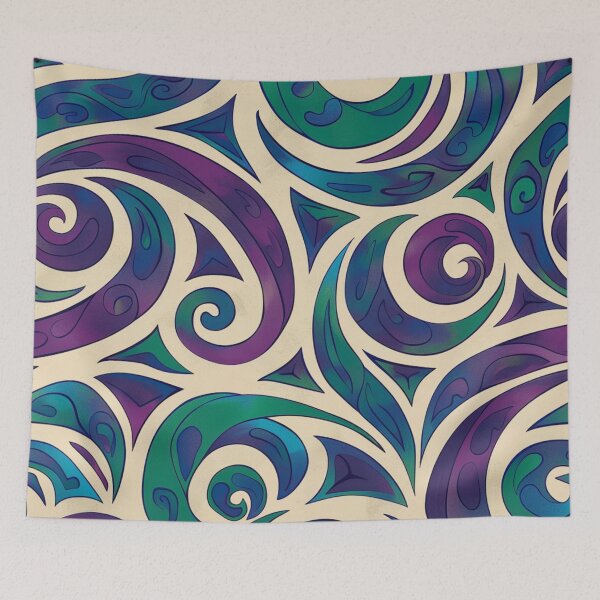 Item preview, New Zealand Māori Paua Pattern Koru Design 853 designed and sold by GrinGalore.