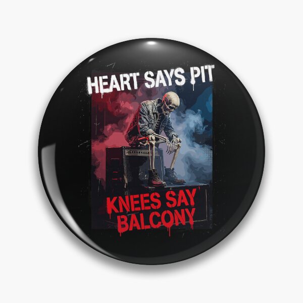 Item preview, Heart Says Pit Knees Say Balcony Funny Concert Lover Music Humor designed and sold by Societit.