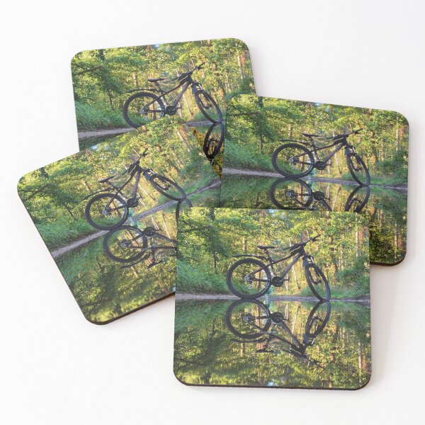 Item preview, Mountain Bike Reflection Forest Path After Rain Cycling Art designed and sold by Kainicram.