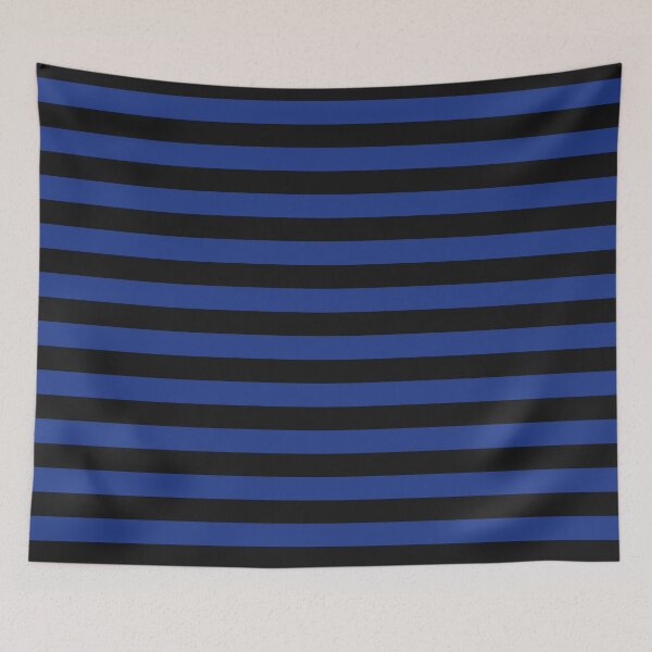 Item preview, Striped Black And Royal Blue Pattern designed and sold by pattern-archive.