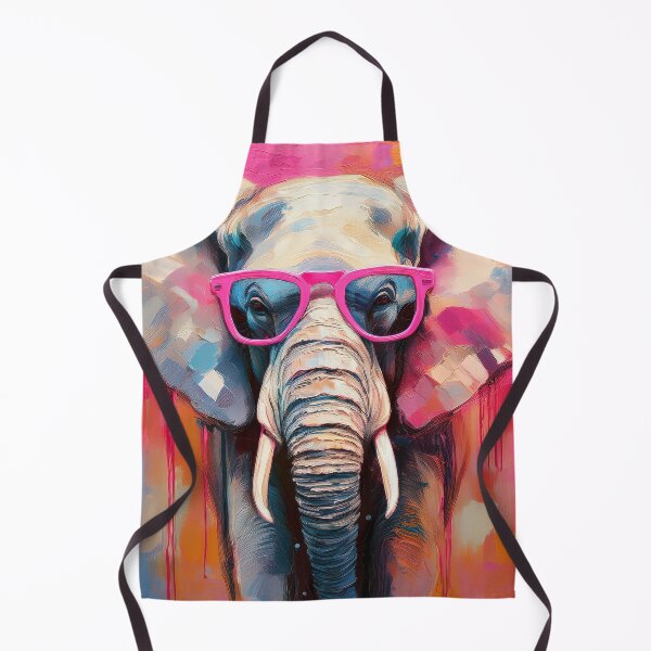 Item preview, Portrait painting popart colorful elephant with pink sunglasses designed and sold by TYA - Take Your Art.