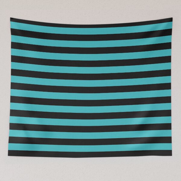 Item preview, Patrón de rayas negras y turquesas designed and sold by pattern-archive.