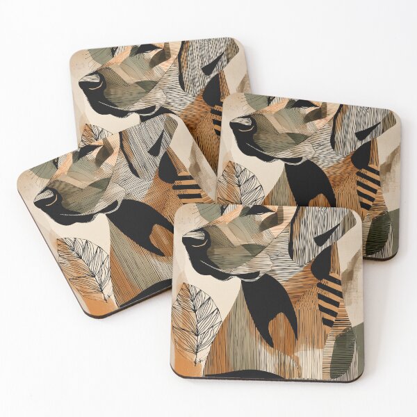 Item preview, Geometric Labrador retriever and Leaf Pattern designed and sold by lautir.