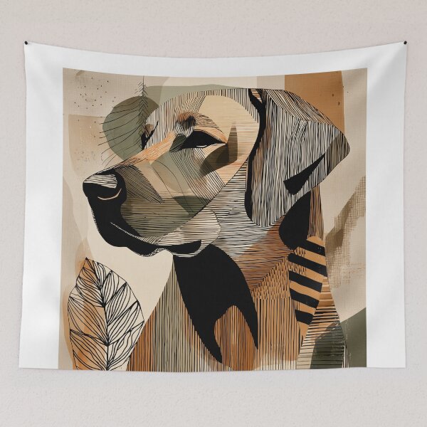 Item preview, Geometric Labrador retriever and Leaf Pattern designed and sold by lautir.