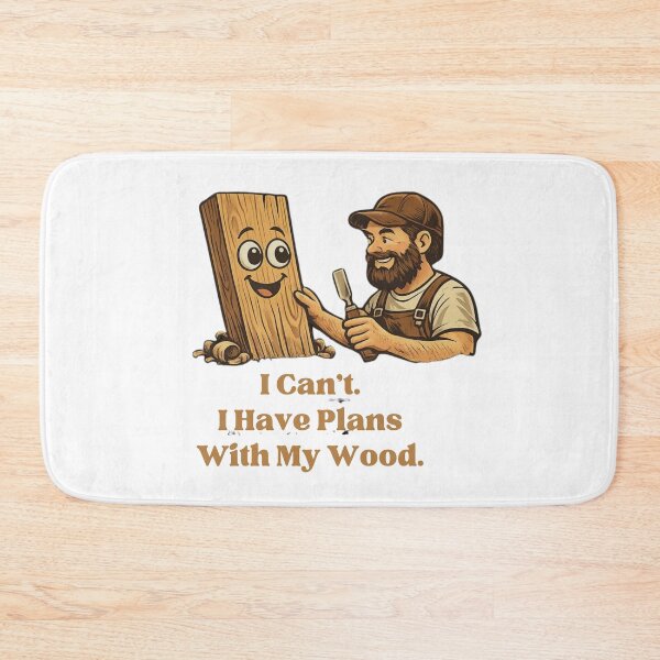 Item preview, Funny Woodworking Shirt – I Can't I Have Plans With My Wood | Carpenter Humor Gift designed and sold by HubCreates.