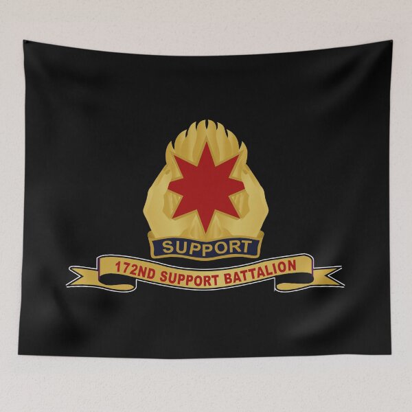 Item preview, Army - 172nd Support Battalion - DUI w White Outline - Br - Ribbon X 300 designed and sold by Military Insignia Products.