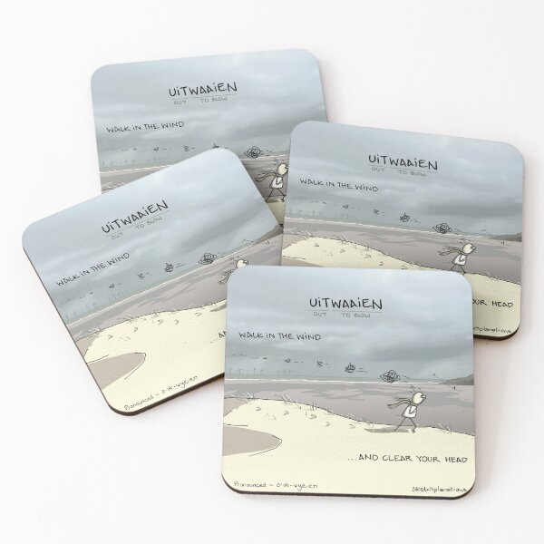 Item preview, Uitwaaien - the Dutch word for walking in the wind designed and sold by Sketchplanations.