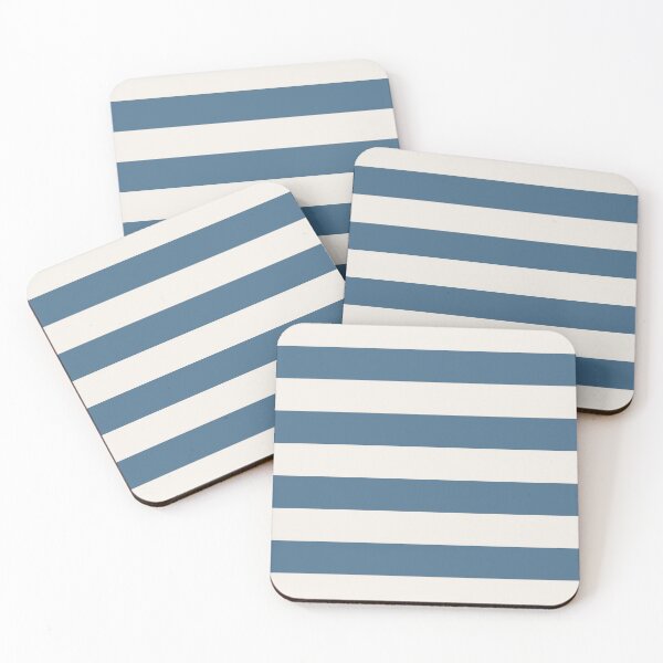 Artikelvorschau, Gestreiftes blau-cremefarbenes Muster entworfen und verkauft von pattern-archive.