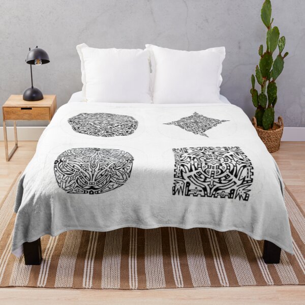 Item preview, Black And White Tribal Mandala Abstract Pattern Set designed and sold by Ialasdun.