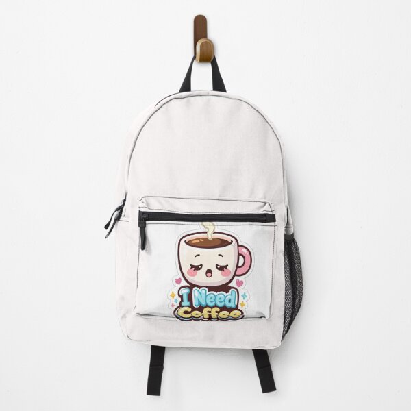 Item preview, Cute Sleepy Coffee Cup – I Need Coffee Kawaii Cartoon Sticker designed and sold by irfanshikh.