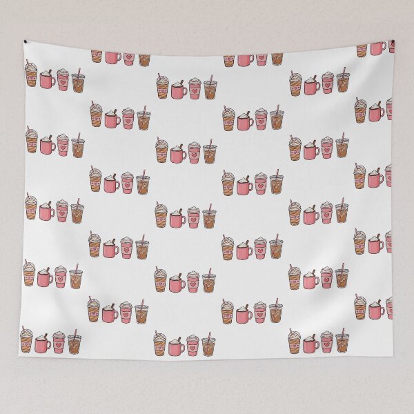 Item preview, Trendy Pink Iced Coffee And Latte Drinks designed and sold by DizzyShirts1.