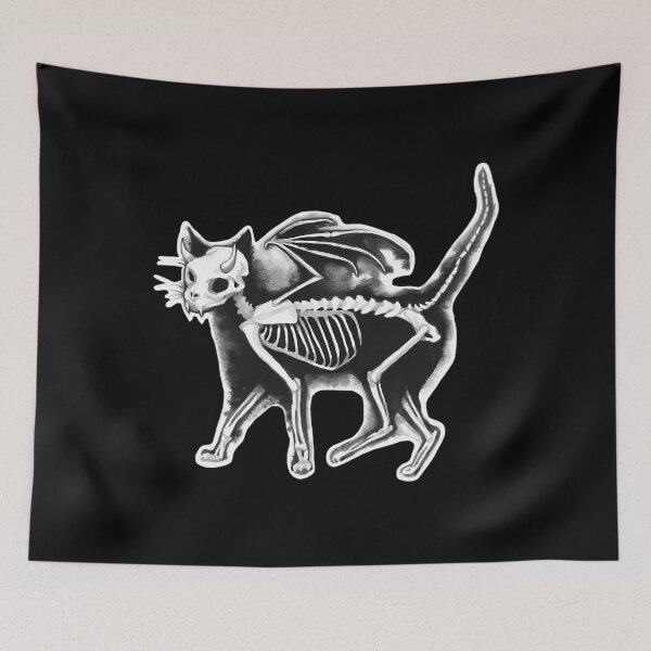 Item preview, Cute Devil Skeleton Cat Spooky designed and sold by hwmllphwt65.