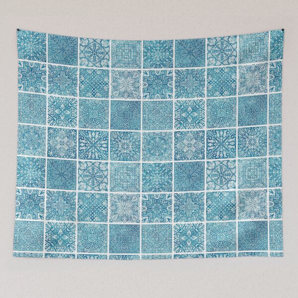 Artikelvorschau, Blaue Mosaikfliese entworfen und verkauft von CurioEphemeres.
