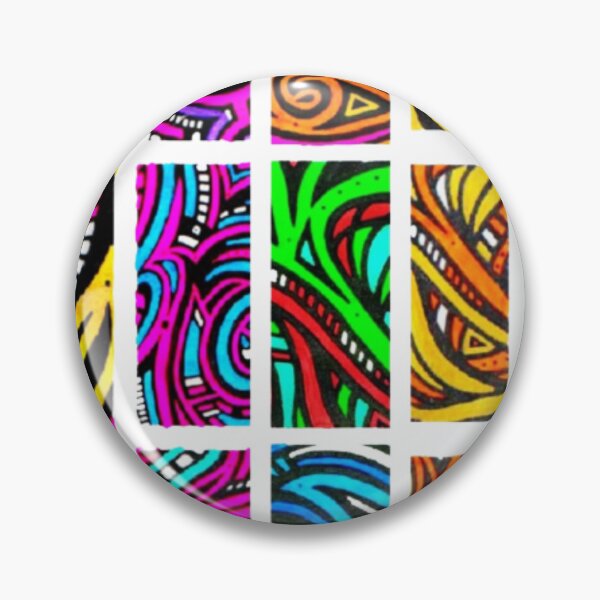Item preview, Neon Abstract Pattern Collage Psychedelic Grid Art designed and sold by Ialasdun.