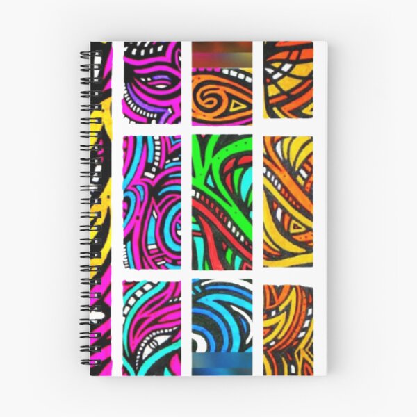 Item preview, Neon Abstract Pattern Collage Psychedelic Grid Art designed and sold by Ialasdun.