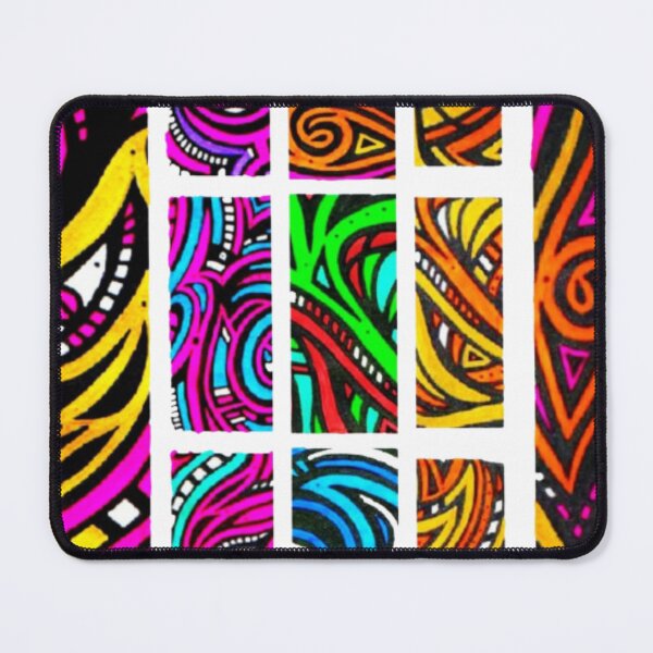 Item preview, Neon Abstract Pattern Collage Psychedelic Grid Art designed and sold by Ialasdun.
