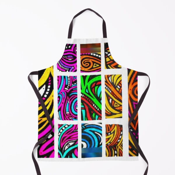 Item preview, Neon Abstract Pattern Collage Psychedelic Grid Art designed and sold by Ialasdun.