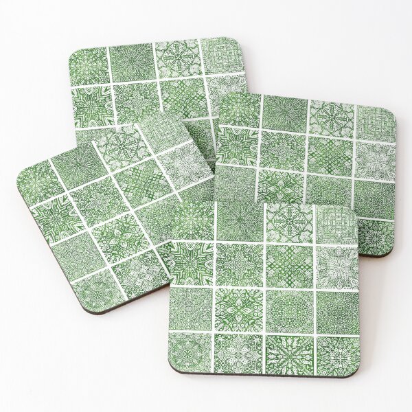 Artikelvorschau, Grüne Mosaikfliese entworfen und verkauft von CurioEphemeres.