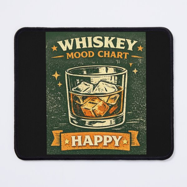 Item preview, Whiskey Happy Mood Chart – Funny Vintage Whiskey Lover Design designed and sold by Mosogoloso.