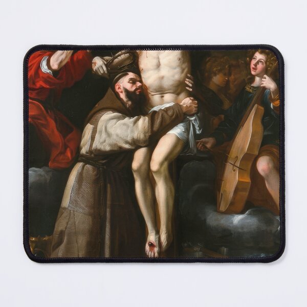 Item preview, Saint Francis Embracing Christ on the Cross Ribalta designed and sold by TheSoulOfArt.