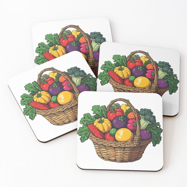 Item preview, Garden Vegetable Fruit Basket Sticker, Fresh Farm Produce, Garden Magnets   designed and sold by colorleafz.