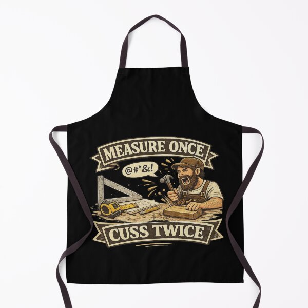 Item preview, Measure Once Cuss Twice – Funny Carpenter Shirt | Woodworking Humor designed and sold by HubCreates.