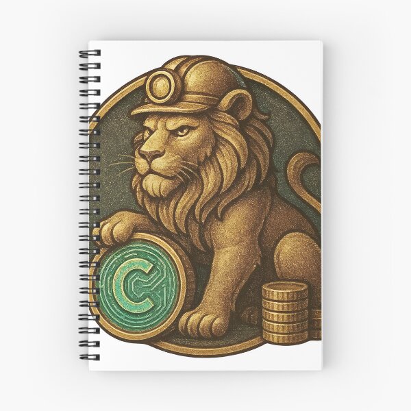 Item preview, Golden lion emblem with crypto coin wealth success finance royalty leadership vector illustration designed and sold by Creative88Art.