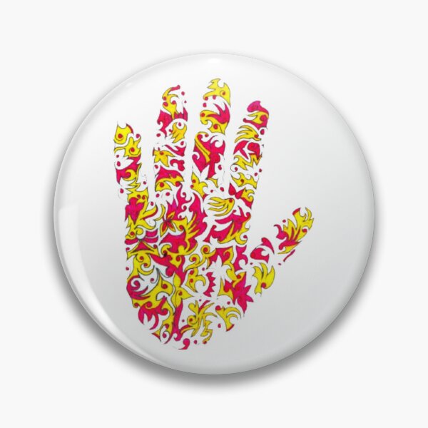 Item preview, Fiery Abstract Floral Tribal Hand Silhouette designed and sold by Ialasdun.