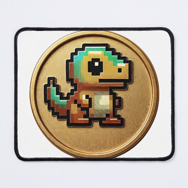 Item preview, Golden Bitcoin pixel art in wooden frame digital currency crypto concept illustration designed and sold by Creative88Art.