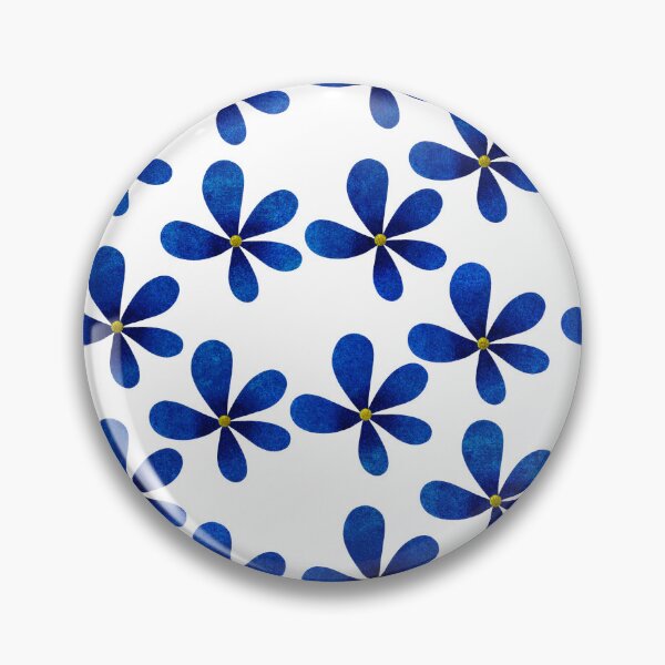 Item preview, Blue and Gold Flowers designed and sold by CurioEphemeres.