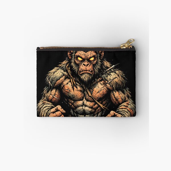 Item preview, Primal Before History Ancient Ape Warrior Fitness Muscle Art - Stoic Alpha Gorilla Gym Streetwear Grunge Grit Illustration - Strength and Power Ancestral Beast Mythic Creature Mascot designed and sold by Vivaan Studio.
