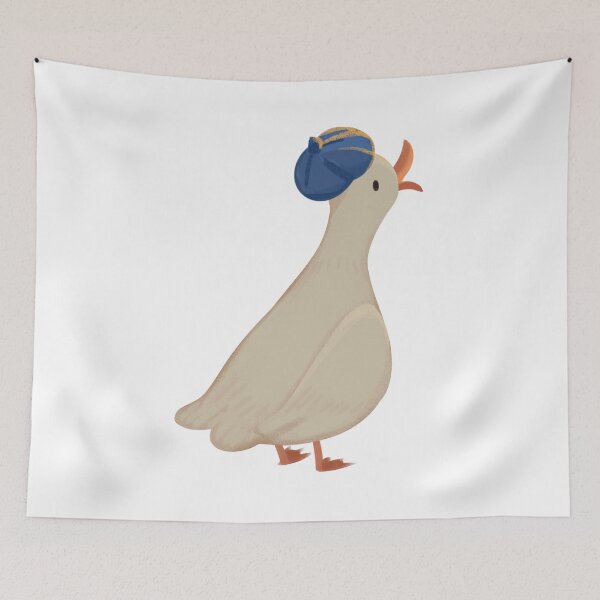 Item preview, Cute Duck with Parisian Beret – Whimsical French Aesthetic Illustration designed and sold by Infinite Art.