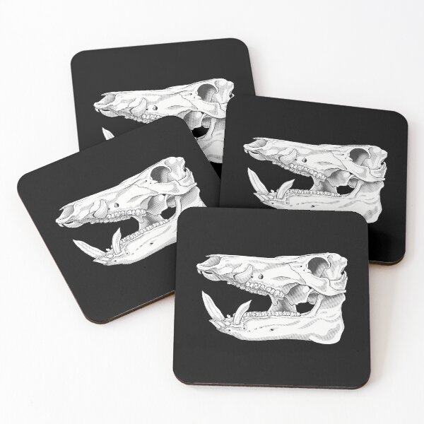 Item preview, Wild Boar Skull Anatomy Illustration designed and sold by hwmllphwt65.